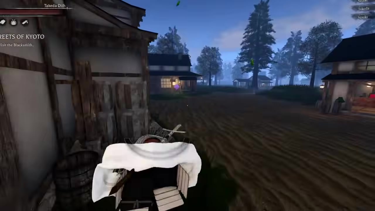 Talk to the townsfolk and shops