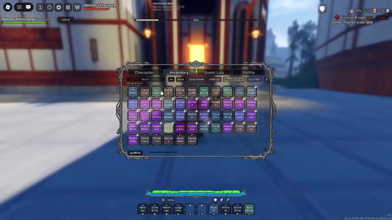 Open the mission tab