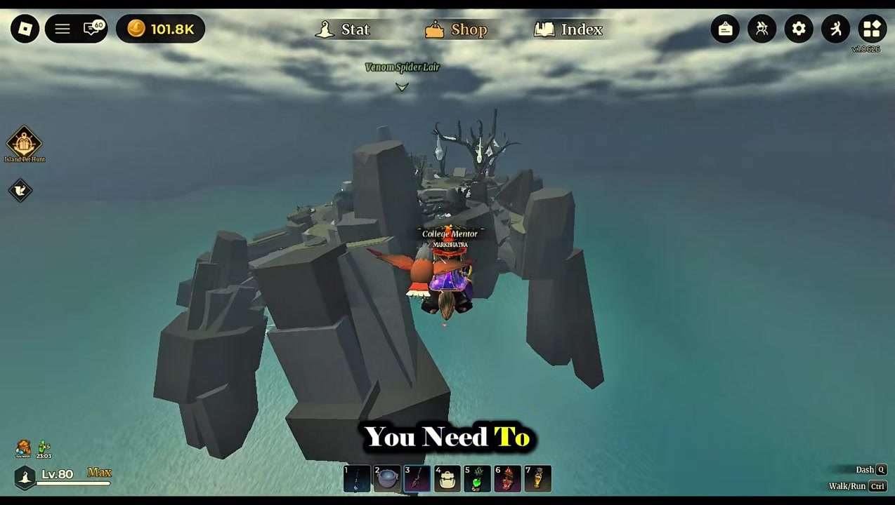 Reach Venom Spider Lair island