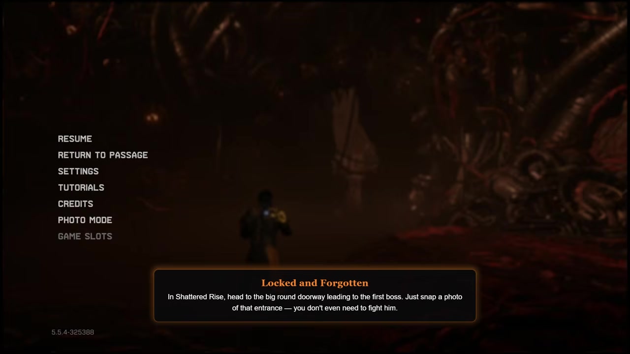 Frame the Shattered Rise boss door