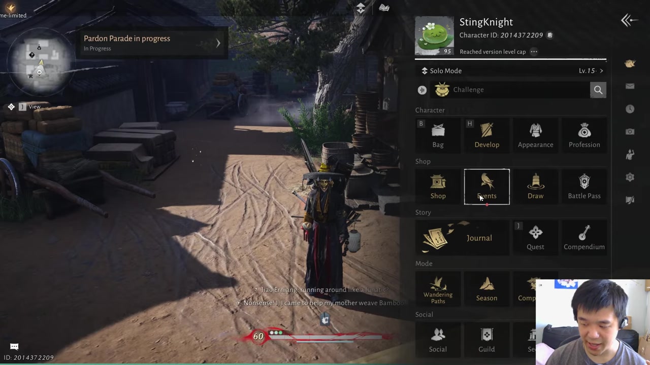 Open the Events menu