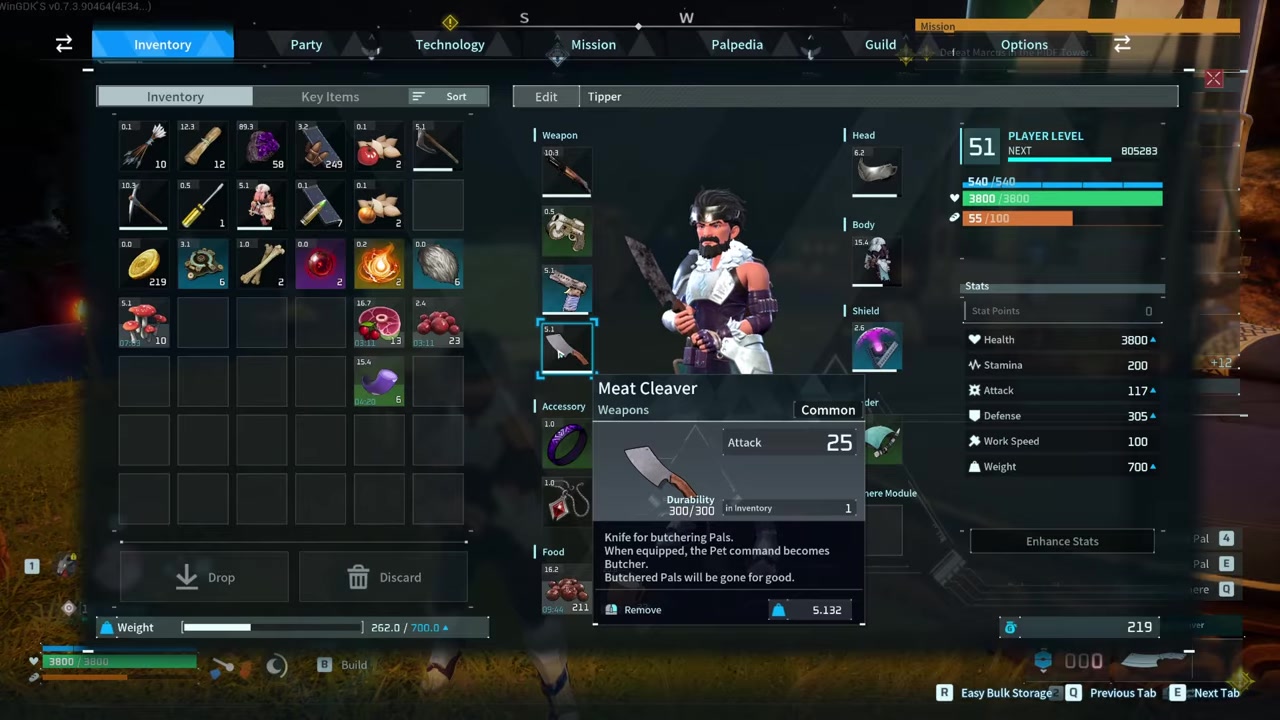 Equip the Meat Cleaver