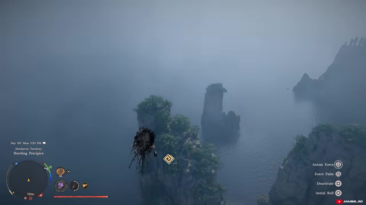 Glide in to the fifth egg's rock formation