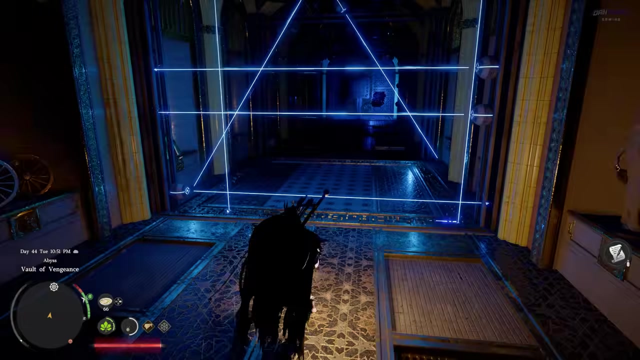 Cross the laser hallway