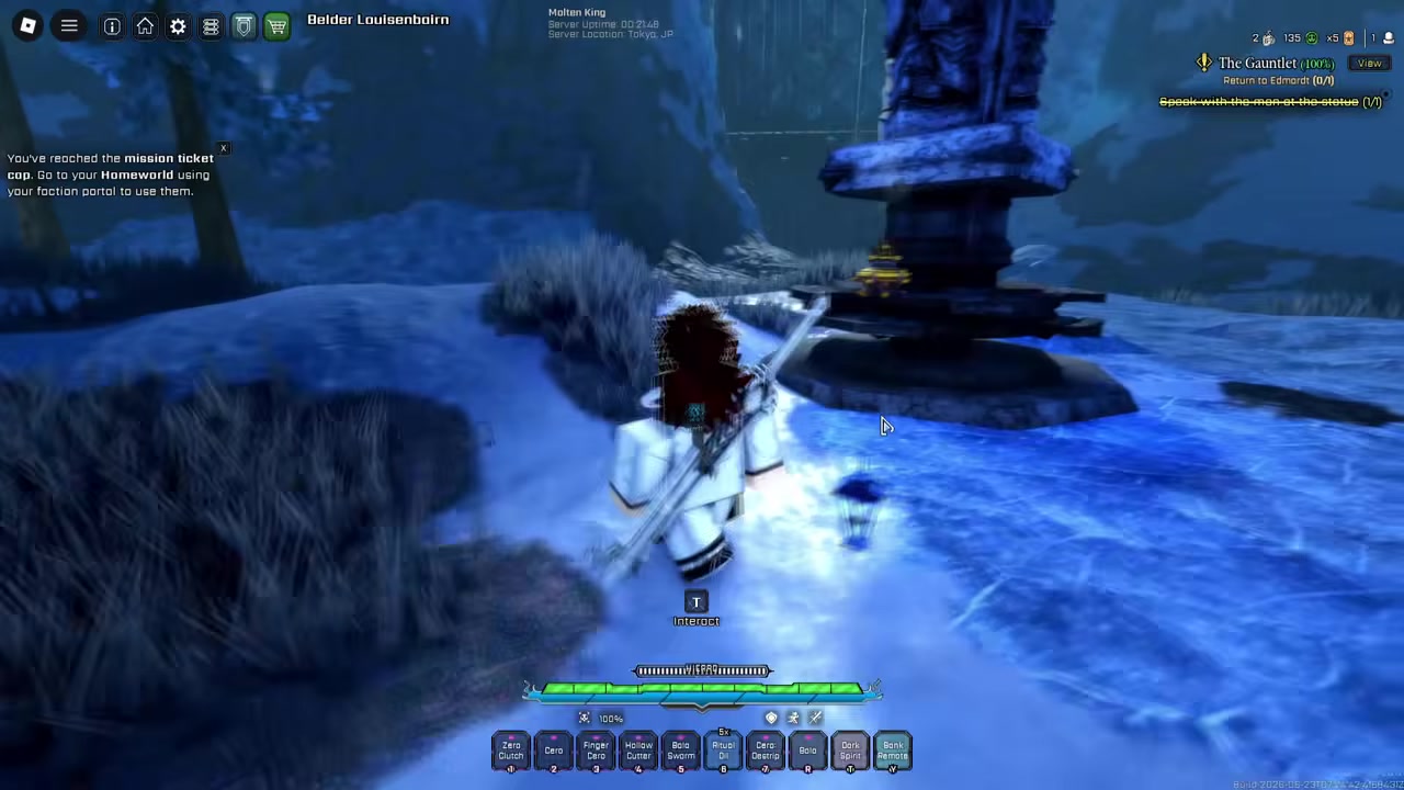 Interact with the Gelum statue