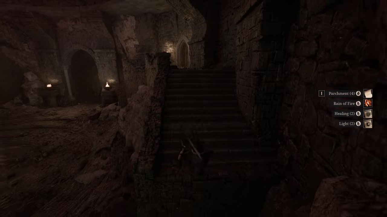 Climb the interior rubble