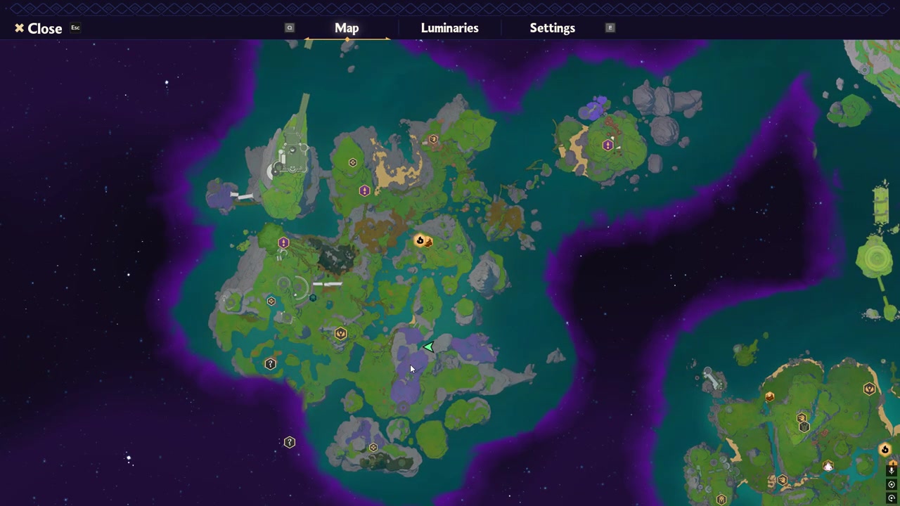 Travel to the purple region