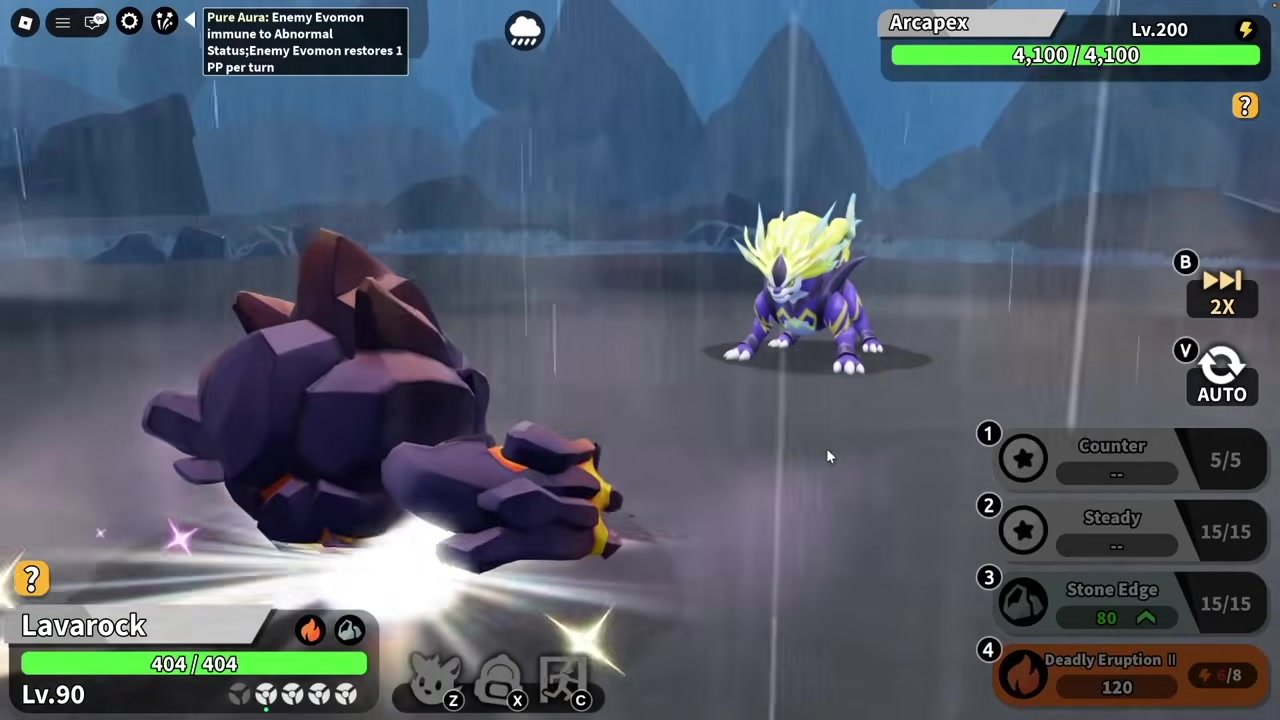 Switch Lava Rock in and use its ultimate