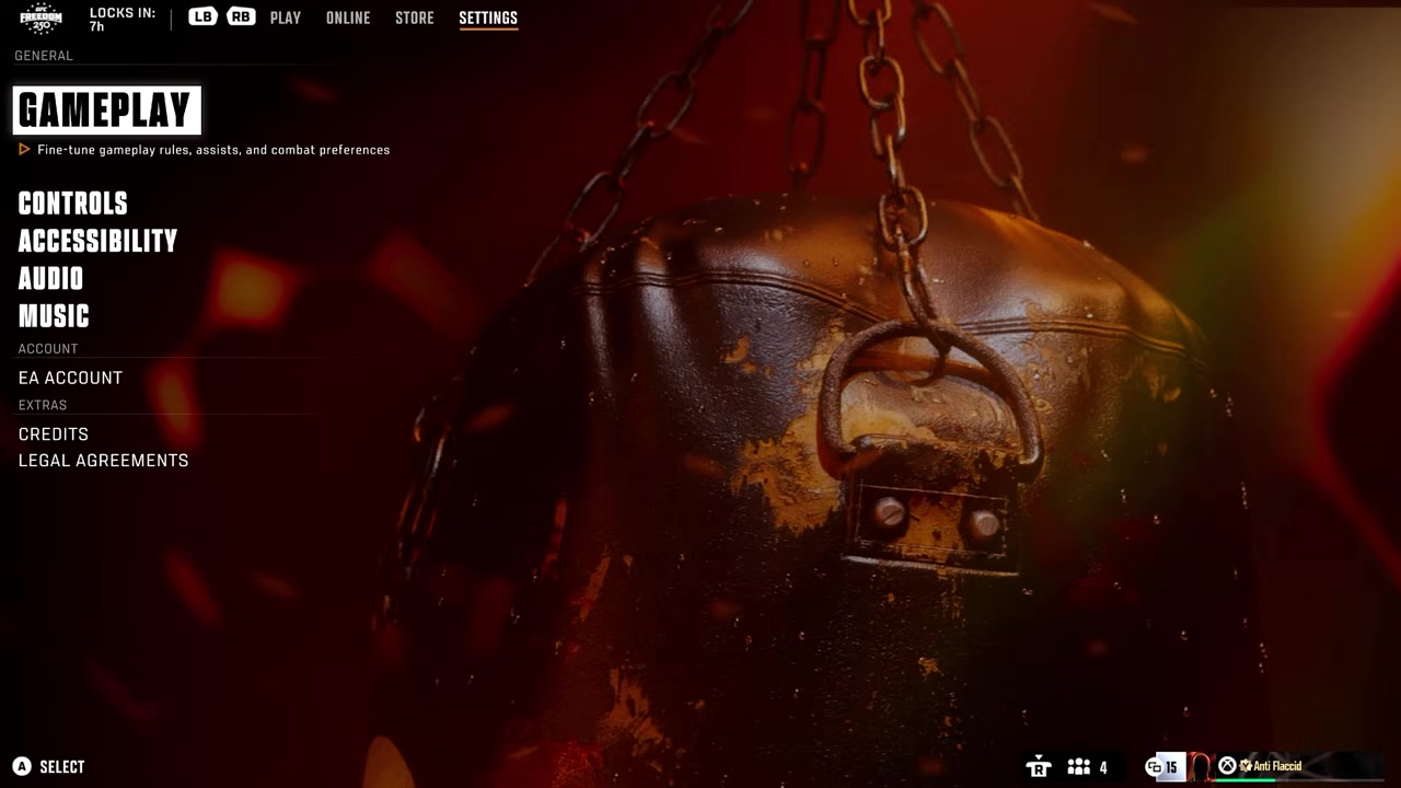 Select the Gameplay tab