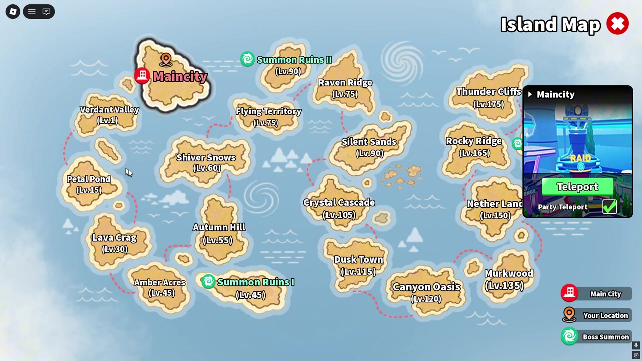 Choose an easy farming area