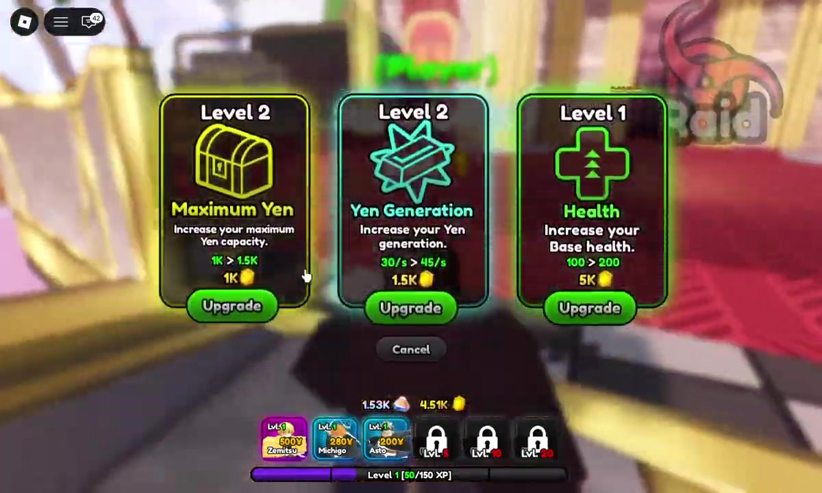 Open the Perks menu