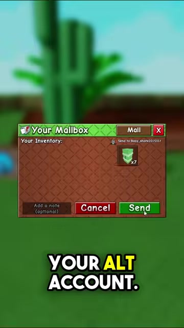 Claim the gift on the alt