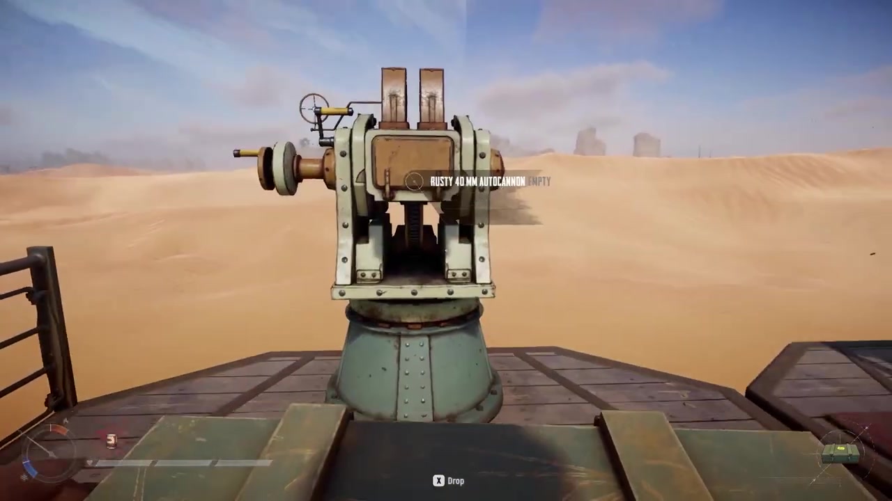 Sand in front of the cannon