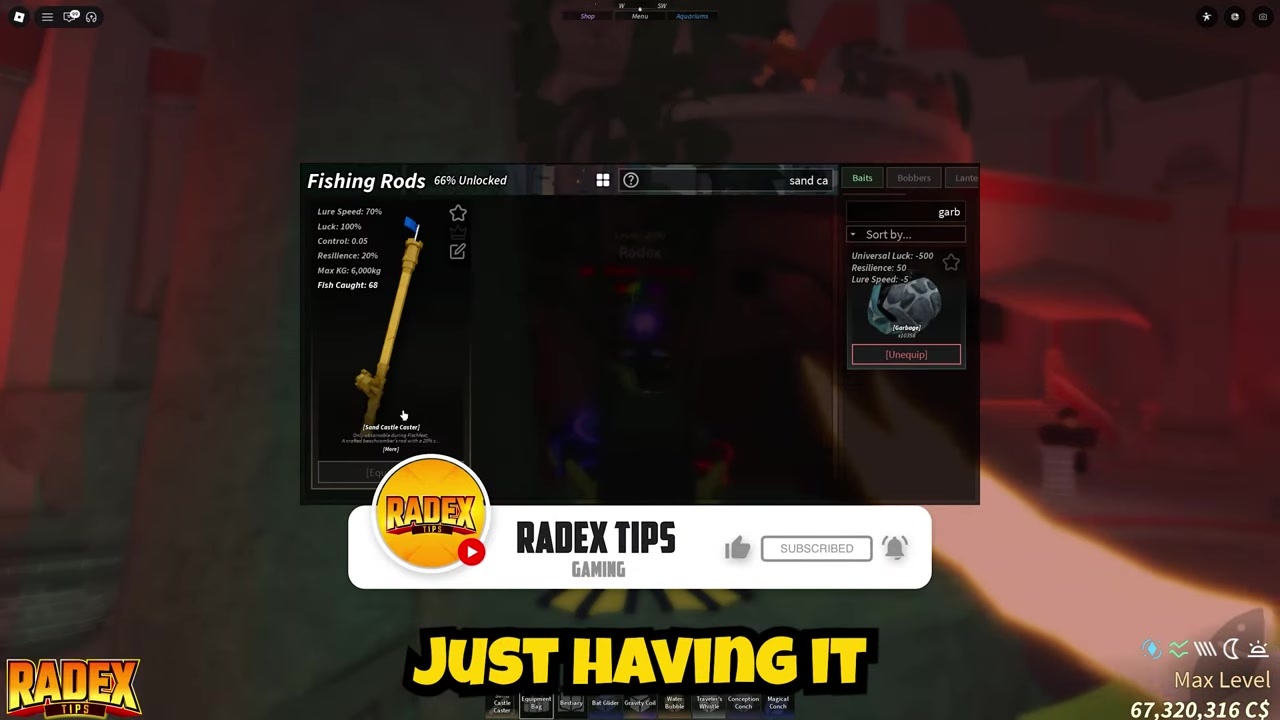 Start a fishing mini-game
