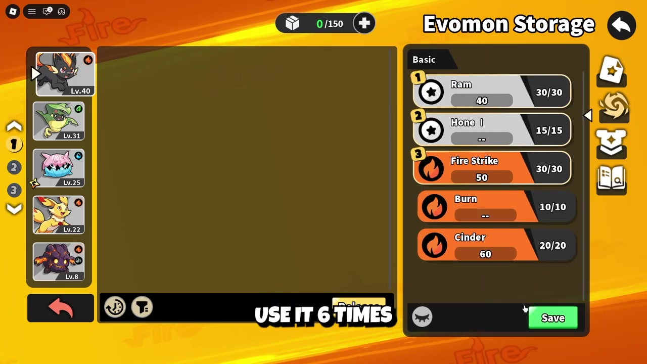 Use Fight Will six times