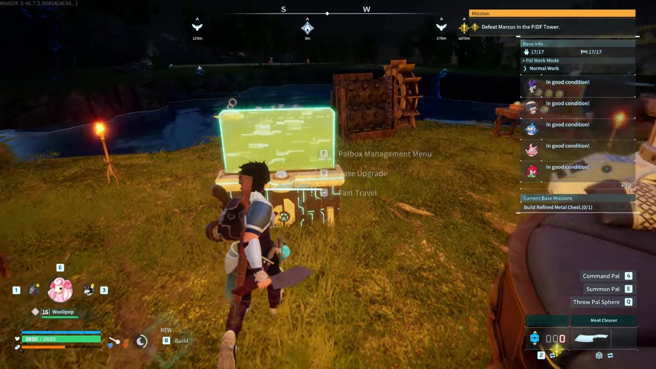 Put the target Pal in your party