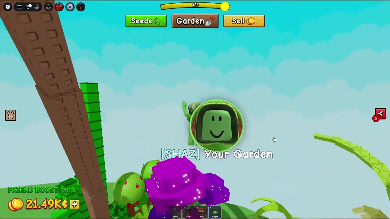 Open the Gear tab and buy the sign