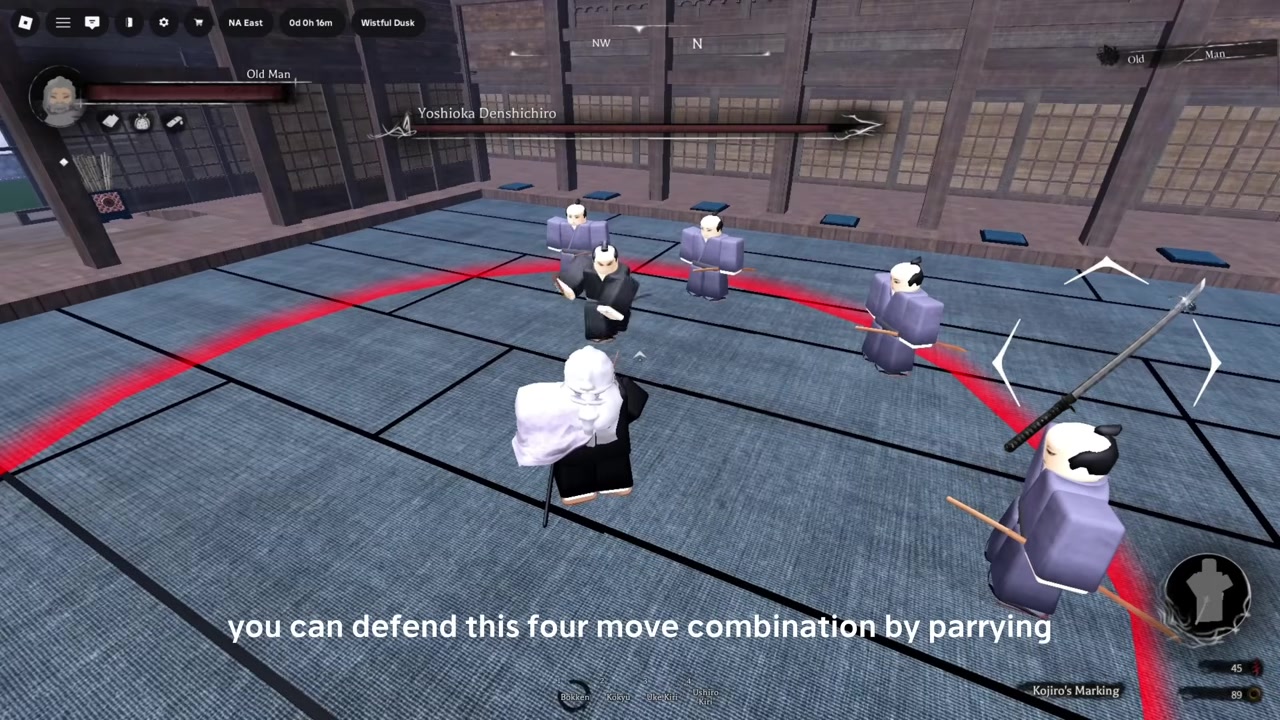 Parry the combo left-right-left-right
