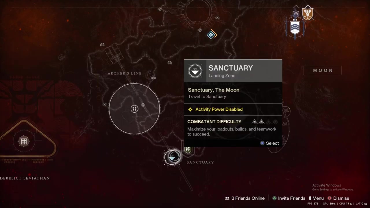 Spawn in at the Sanctuary landing zone