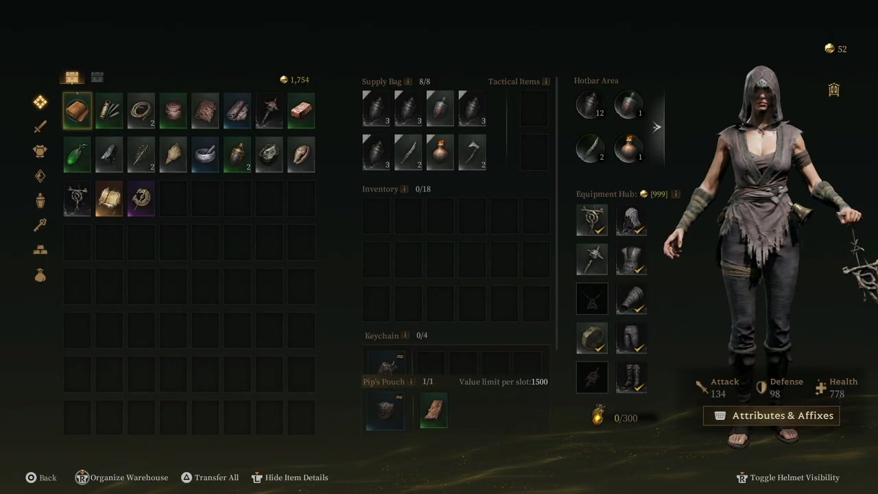 Clear the inventory full warning