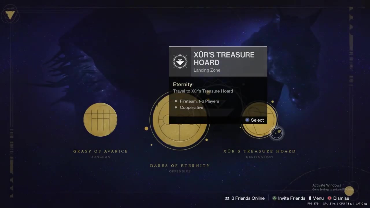 Launch Xûr's Treasure Hoard