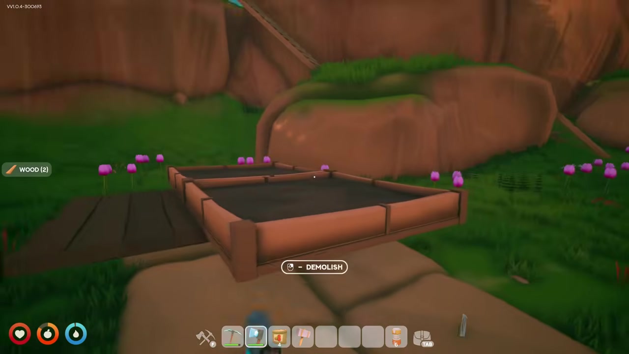 Break the boards underneath