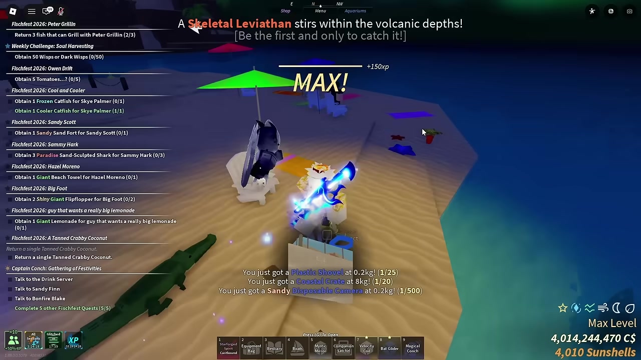 Win the beach minigames