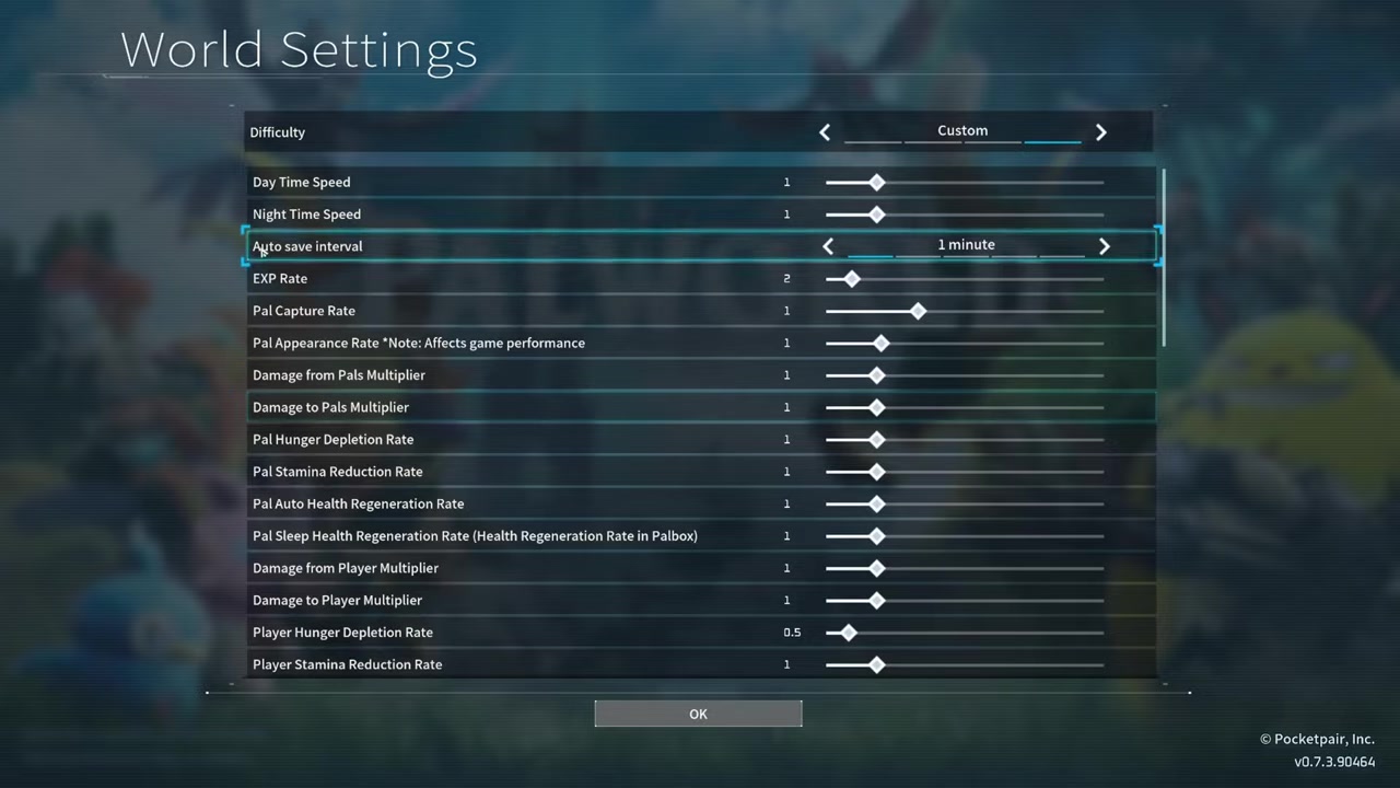 Adjust the autosave interval