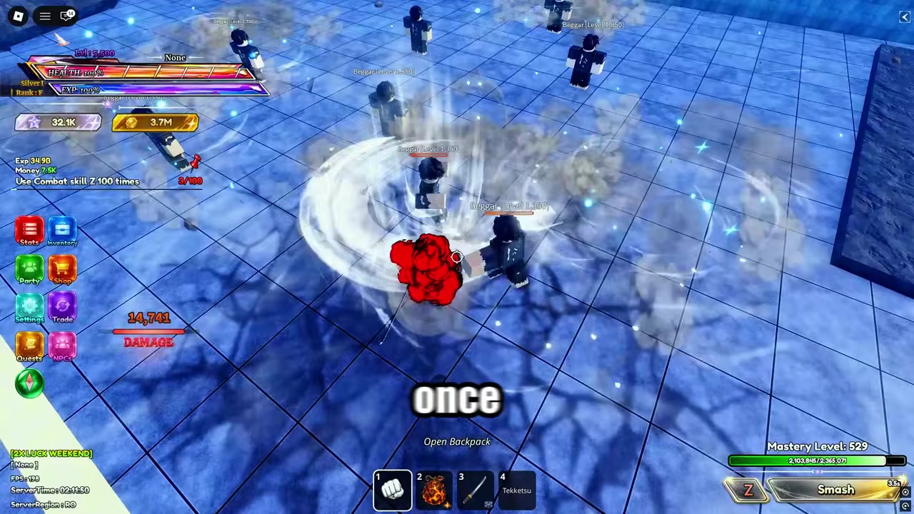Use your combat skill 100 times