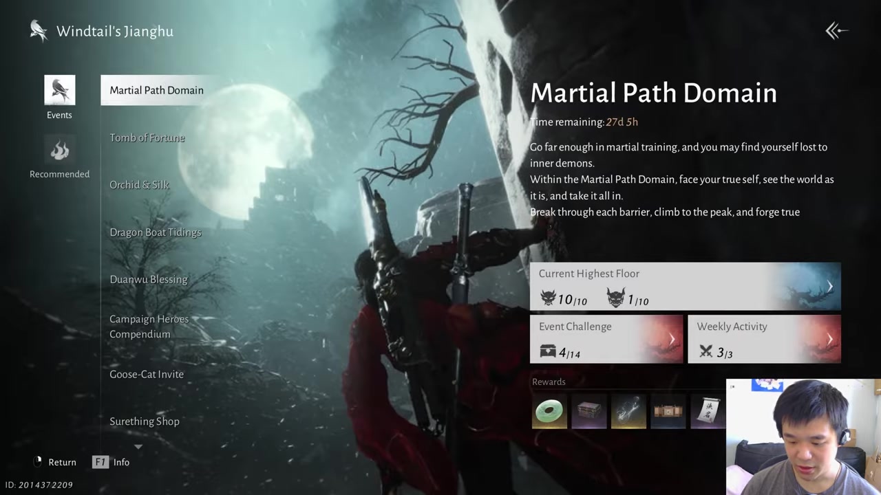 Open the Martial Spirits selector