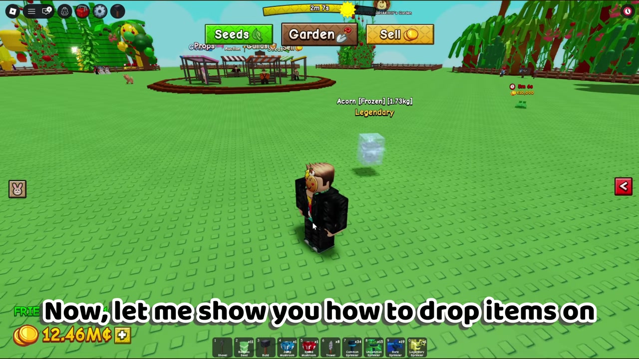 Hold an item on mobile
