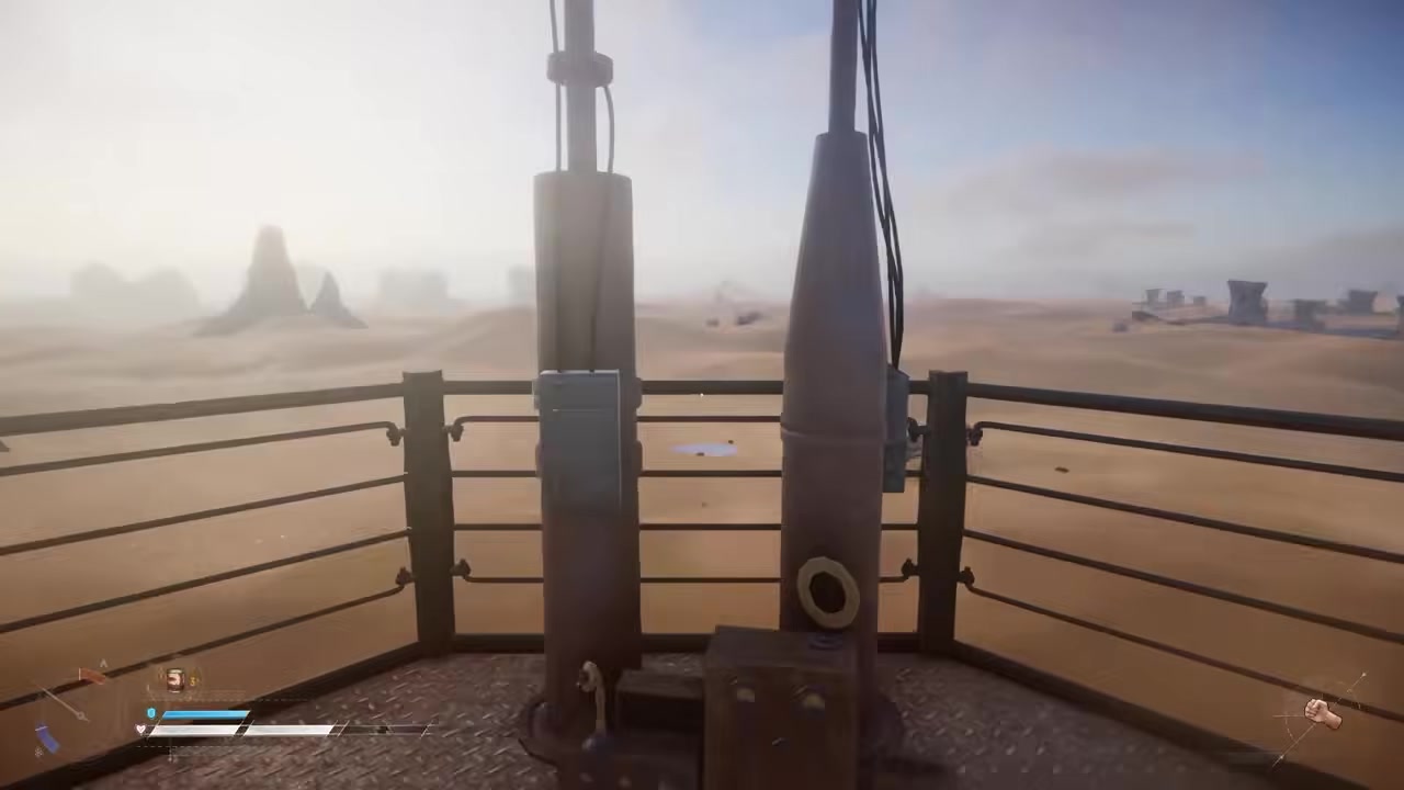 Climb the tower and use the radio