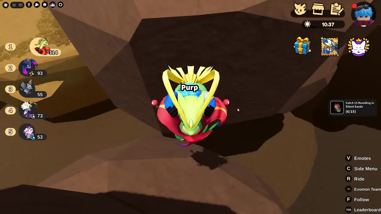 Continue across the ledges