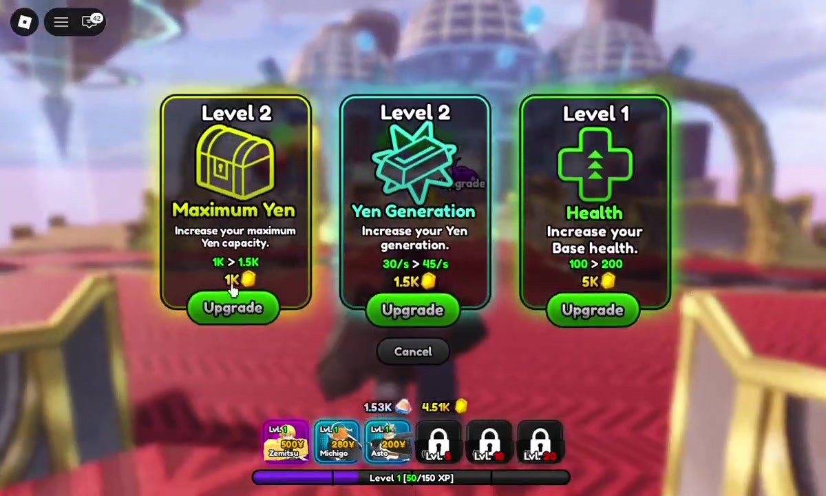 Choose Maximum Yen and Yen Generation