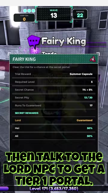 Grind the portal tiers