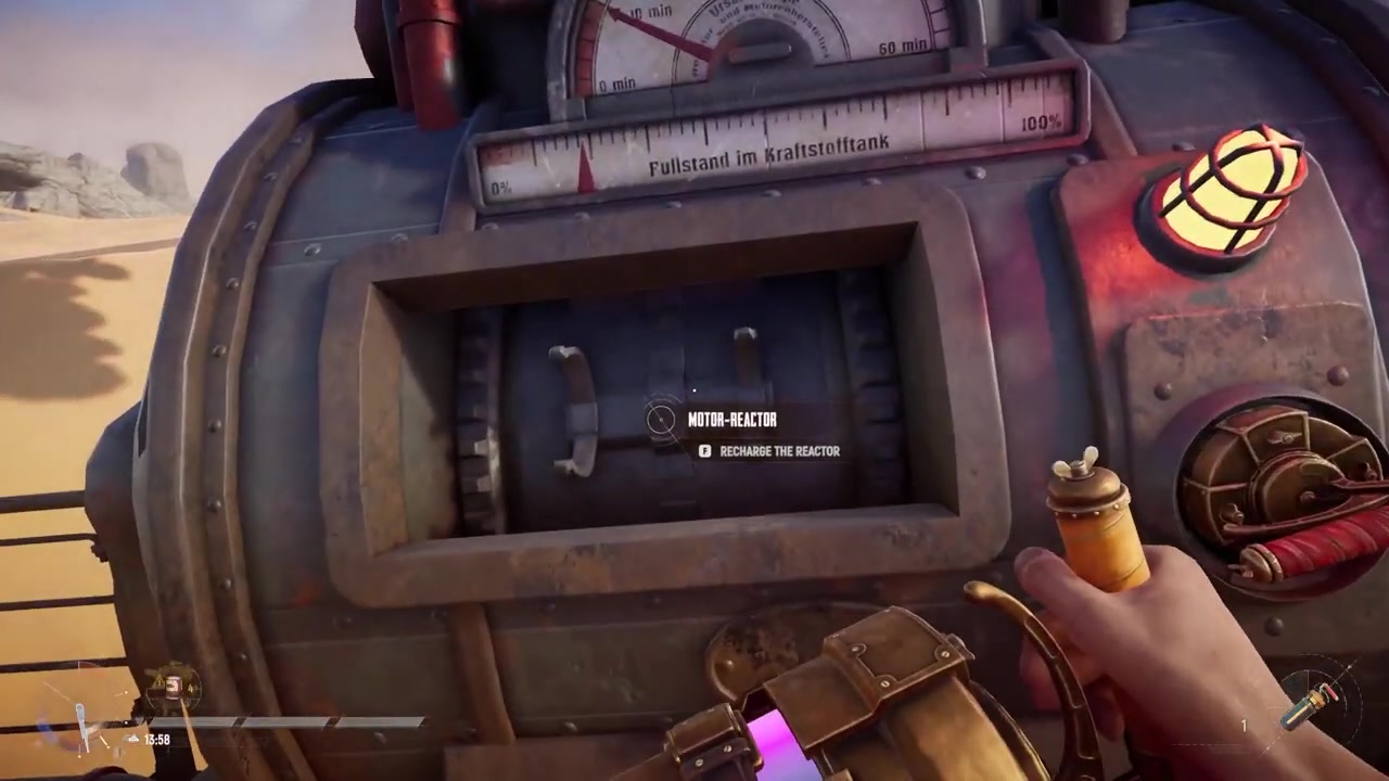 Press F to load the rod