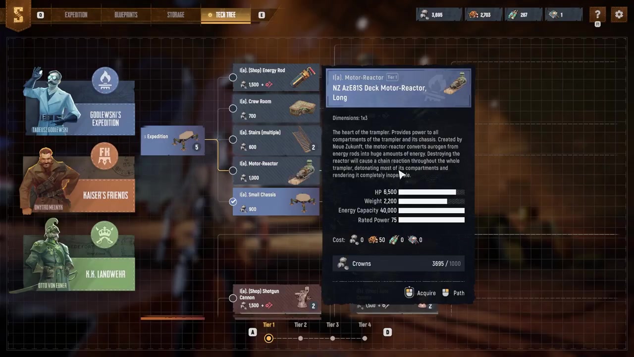 Pick an available Motor-Reactor node