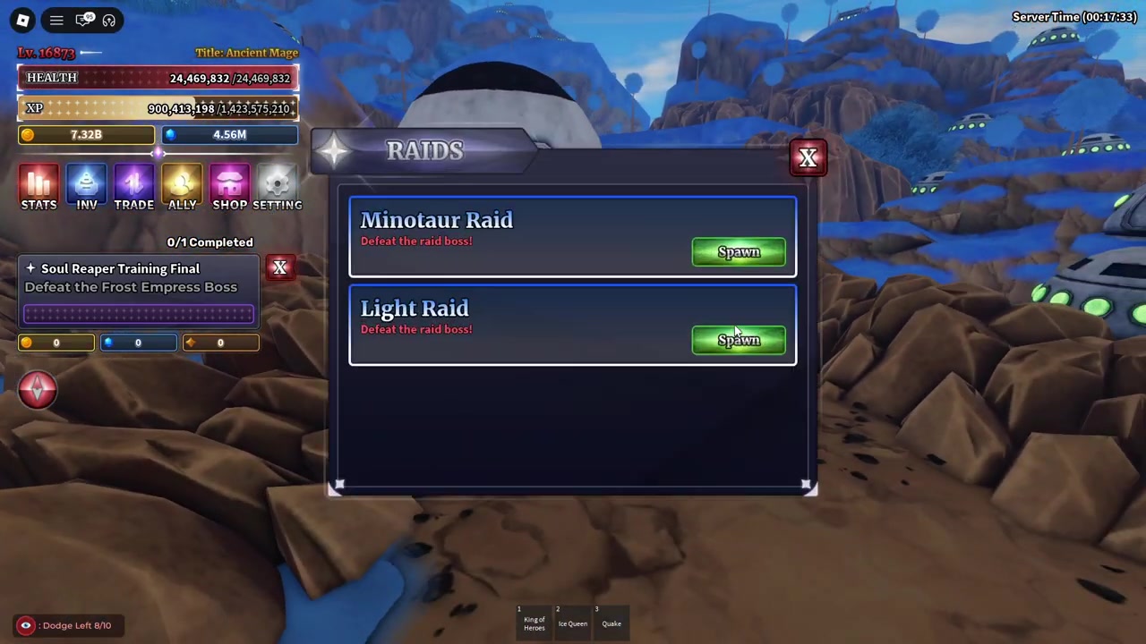 Select Light Raid and start it