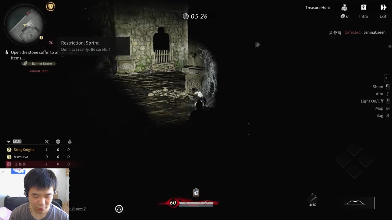 Loot coffins for points and skills