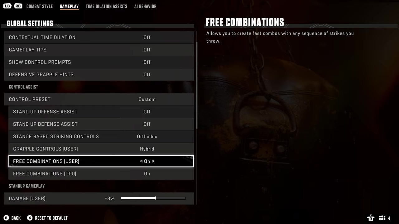 Turn on Free Combinations
