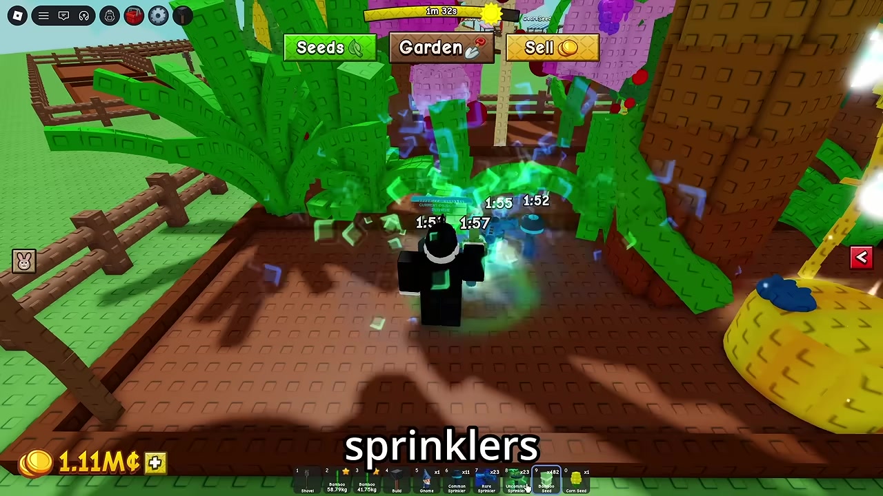 Spam-plant bamboo around the sprinklers