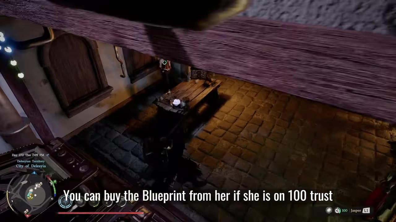 Raise her trust level to 100
