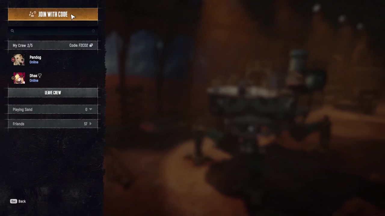 Use a crew code instead