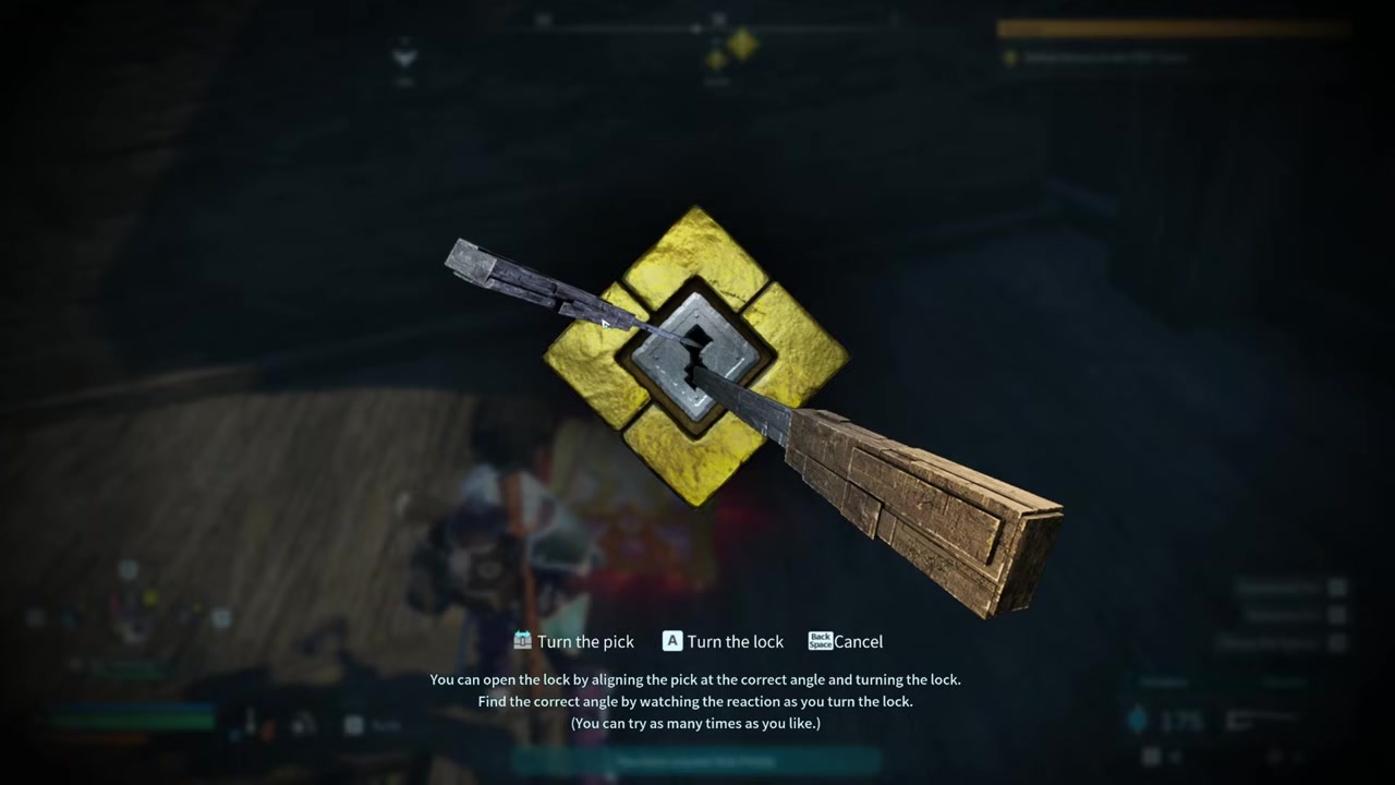 Find the sweet spot and press A to turn