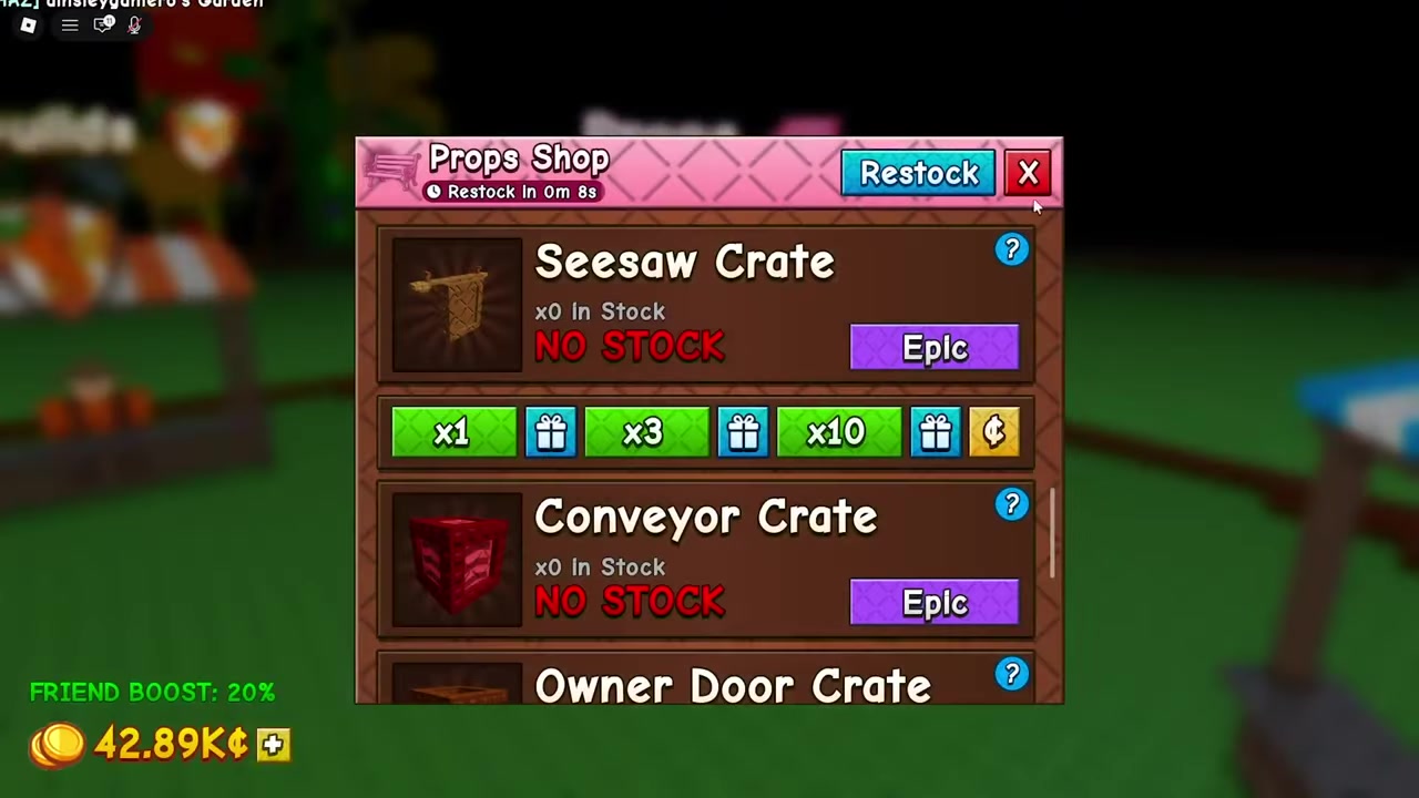 Place the crate in your garden