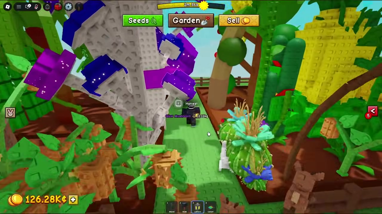 Walk up to a plant and interact