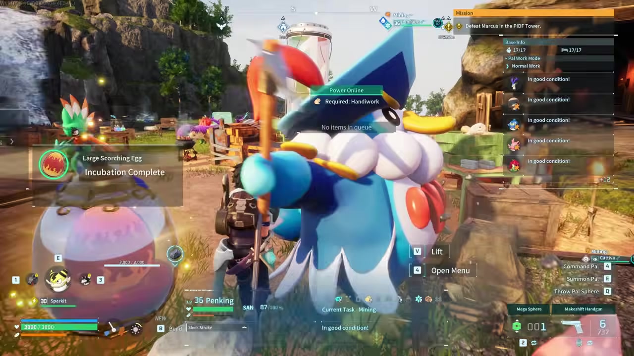 Summon your mount and fly