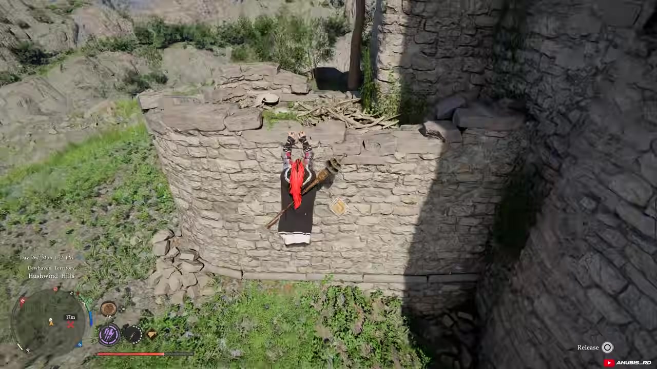 Loot the broken nest near the top