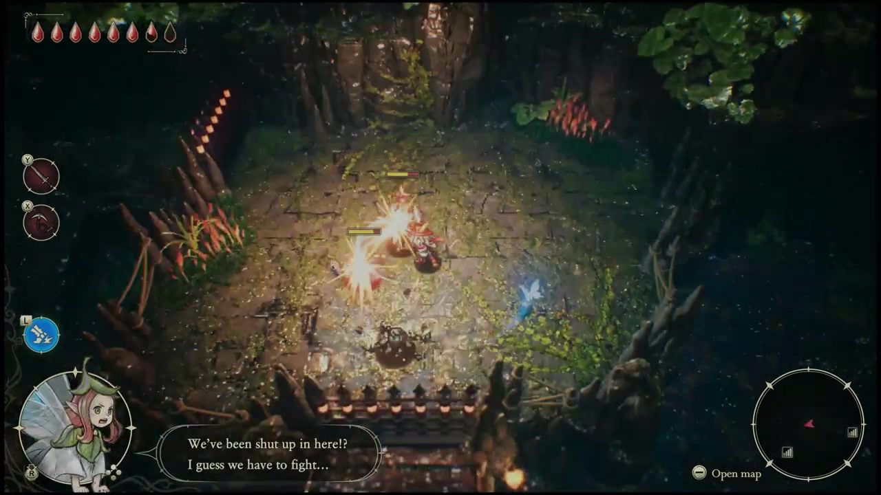 Fight through the flooded rooms