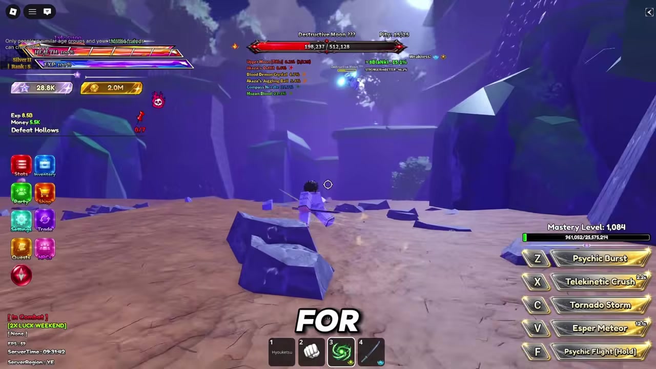 Build Rank EXP from bosses